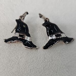 Witchy Hat Earrings Costume Party Novelty Halloween Fun‎
